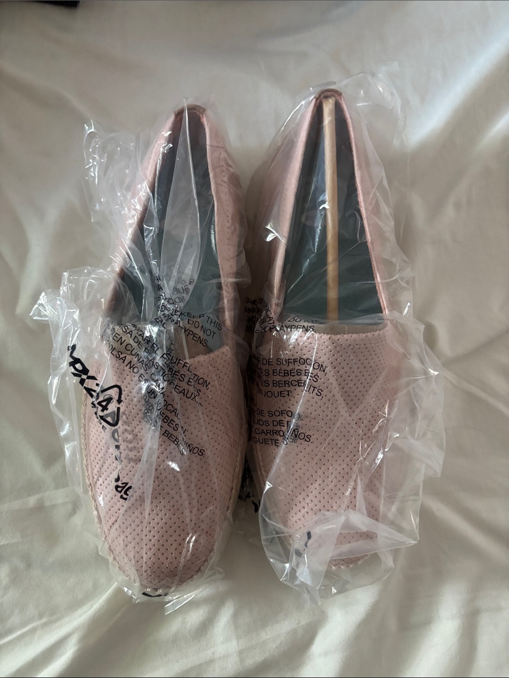 Miz Mooz Blush Pink Perforated Slip-On Loafers